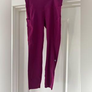 Lululemon Fast and Free 25” Leggings Size 8